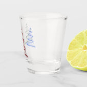 Kleurrijke bomen- shot glas (Rechts)