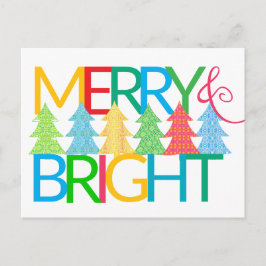Kleurrijke bomen vakantie Briefkaart