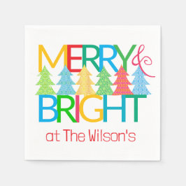 Kleurrijke bomen Vakantie servetten