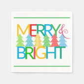 Kleurrijke bomen Vakantie servetten (Voorkant)