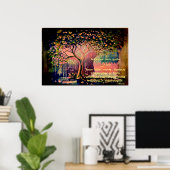 *~* Kleurrijke Boom AP81 Artistiek Etherisch DIY C Poster (Thuiskantoor)