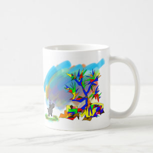 kleurrijke boom koffiemok