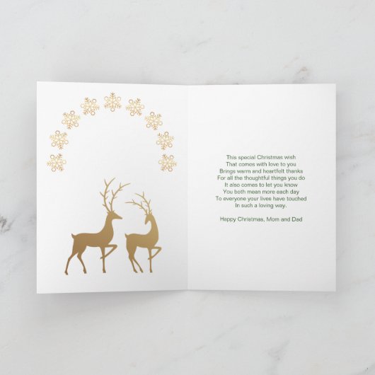 Kleurrijke boom met cadeaus Mam en Pap Kerstmis Feestdagen Kaart (Binnen)