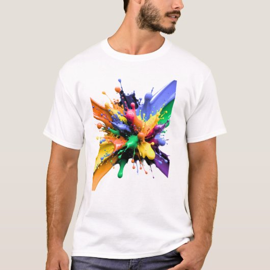 kleurrijke boom t-shirt (Voorkant)