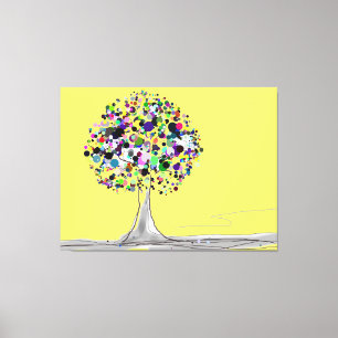 Kleurrijke boom welvaart canvas Print