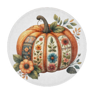 KLEURRIJKE BORDUUR UITZIEN HERFST POMPOEN SNIJPLANK