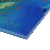 Kleurrijke Boston Terrier Paint Splashes Snijplank (Hoek)