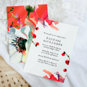 Kleurrijke botanische afstudeerfeest uitnodiging