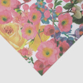 Kleurrijke botanische bloemen tissuepapier (Detail)