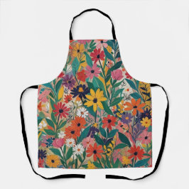 Kleurrijke Botanische Bloemen Wall Art Schort