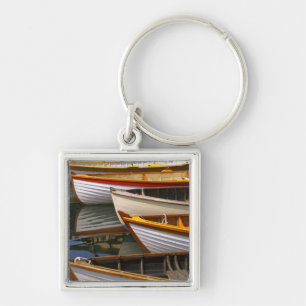 Kleurrijke boten bij het Wooden Boat Center Sleutelhanger