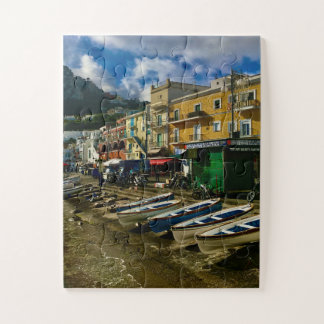 Kleurrijke boten in de haven van Capri, Italië Legpuzzel