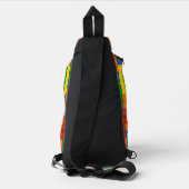 Kleurrijke bouwstenen Kinder gepersonaliseerde Sling Bag (Achterkant)