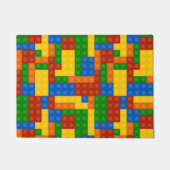 Kleurrijke bouwstenen Kinderen Deurmat (Voorkant)