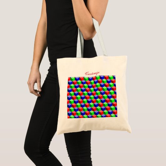 Kleurrijke bouwstenen Thunder_Cove 3-D Tote Bag (Voorkant (product))