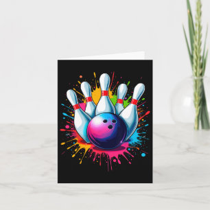 Kleurrijke bowlingkunst kaart