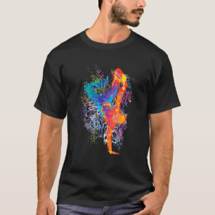 Kleurrijke Breakdance Hip Hop B Boying Breakdancin T-shirt