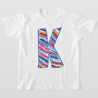Kleurrijke Brief K zoals in Kay T-shirt