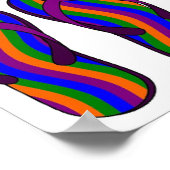 Kleurrijke Bright Beach Teenslippers Poster (Hoek)