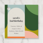 Kleurrijke Bright Groovy Retro Arch Elke dag van d Bedankjes Labels (Voorkant)