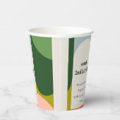 Kleurrijke Bright Groovy Retro Arch Elke dag van d Papieren Bekers (Rechts)