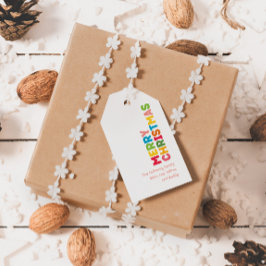 Kleurrijke & Bright Merry Christmas Family Gift La Cadeaulabel