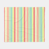 Kleurrijke Bright Stripes Fleece Deken (Voorkant (Horizontaal))