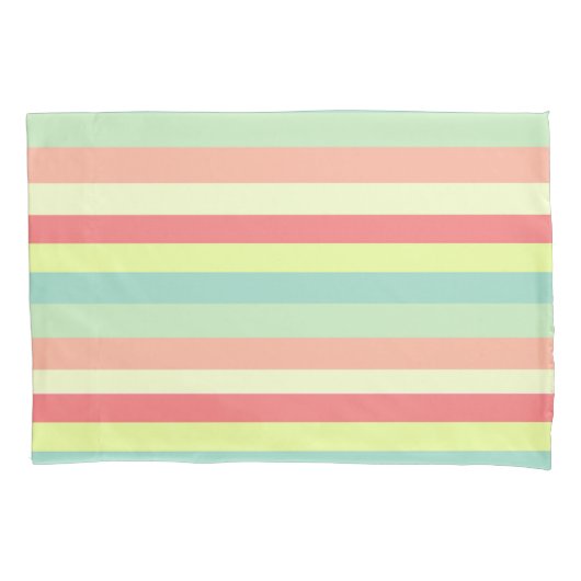 Kleurrijke Bright Stripes Kussensloop (Voorkant-Links)