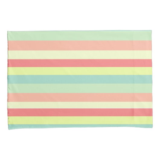 Kleurrijke Bright Stripes Kussensloop (Voorkant-Rechts)