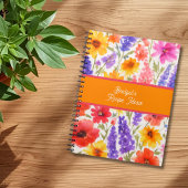 Kleurrijke Bright Summer bloementuin bloesem recep Notitieboek