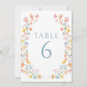 Kleurrijke Bright Wildflowers Spring Wedding Kaart (Voorkant)