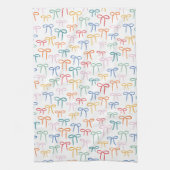 Kleurrijke Brights Simple Bow Doodle Patroon Theedoek (Verticaal)