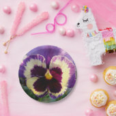 kleurrijke bron Pansy Papieren Bordje (Feest)