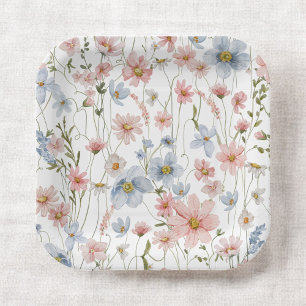 Kleurrijke Bruidsdouche met Wilde Bloemen in de Tu Papieren Bordje