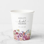 Kleurrijke Bruidsdouche Papieren Bekers (Achterkant)