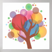 Kleurrijke bubbelboom poster (Voorkant)