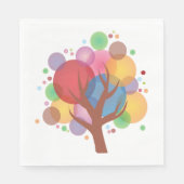 Kleurrijke bubbelboom servet (Voorkant)