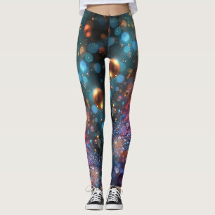Kleurrijke bubble raver panty's leggings