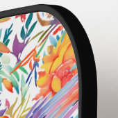 Kleurrijke budgies patroon pickleball paddle (Links Detail)