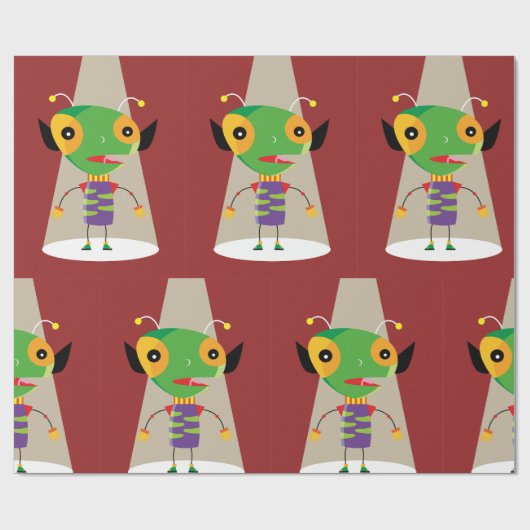 Kleurrijke buitenaardse mier in de schijnwerpers Q Cadeaupapier (Vlak)