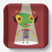 Kleurrijke buitenaardse mier in de schijnwerpers Q Papieren Bordje (Voorkant)