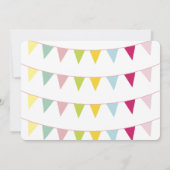 Kleurrijke bunting | Aanbesteding op zondag Kaart (Achterkant)