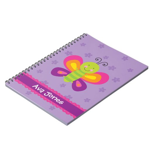 Kleurrijke Butterfly-laptop op maat Notitieboek (Linkerzijde)
