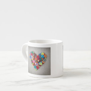 Kleurrijke Buttonnen Espresso Kop