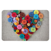 Kleurrijke Buttonnen Hart Magneet (Horizontaal)