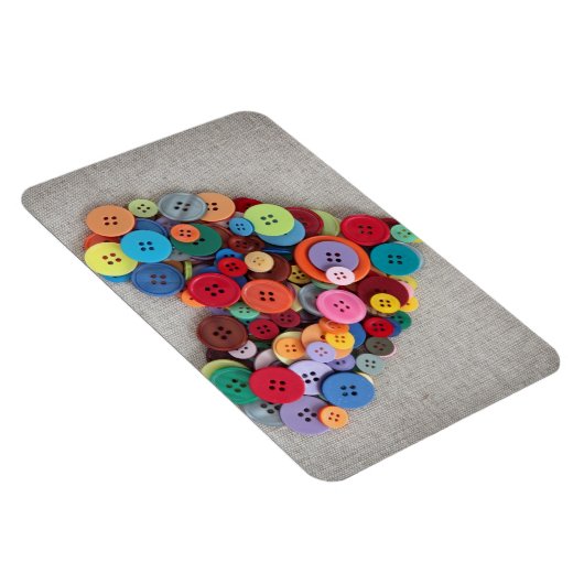 Kleurrijke Buttonnen Hart Magneet (Rechterzijde)