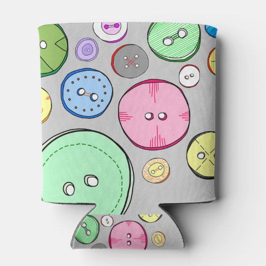 Kleurrijke Buttonnen Koelaar Blikjeskoeler (Achterkant)