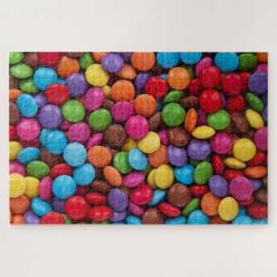 kleurrijke Buttonnen van zoet chocolade-Snoep Legpuzzel