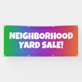 Kleurrijke BUURT YARD SALE! Banner (Horizontaal)