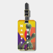 Kleurrijke Cactus Luggae Labels op maat (Voorkant verticaal)